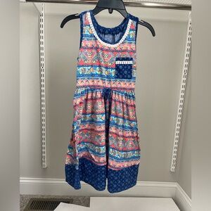 Jona Michelle Multicolor Patterned Kids Dress